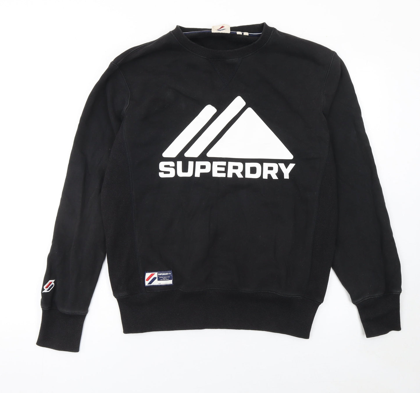 Mens UK Size S Superdry Black Pullover Sweatshirt