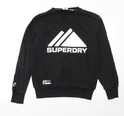 Mens UK Size S Superdry Black Pullover Sweatshirt