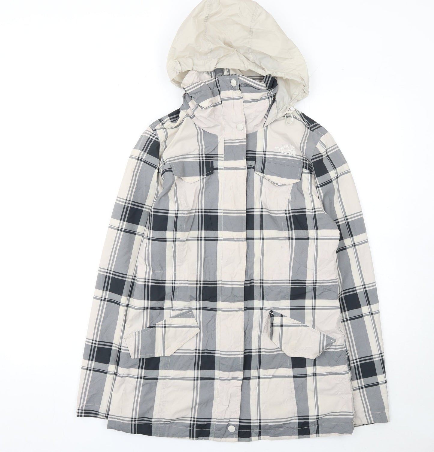 Womens UK Size S The North Face Grey Rain Coat