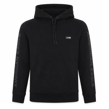 Mens UK Size XS American Eagle Black Pullover Hoodie