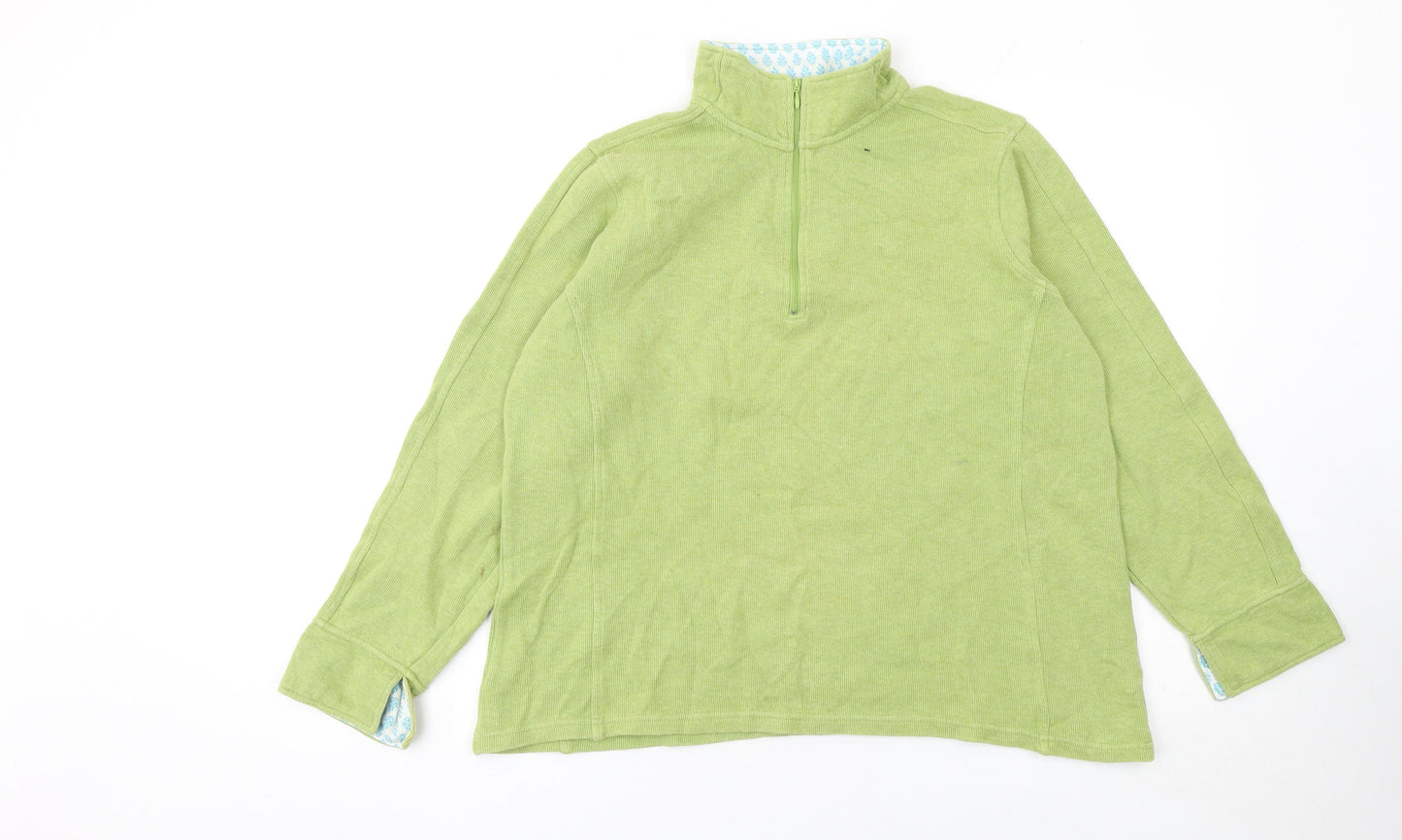 Womens UK Size L Orvis Green Full Zip Jumper