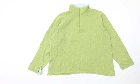 Womens UK Size L Orvis Green Full Zip Jumper