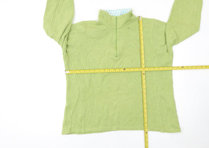 Womens UK Size L Orvis Green Full Zip Jumper