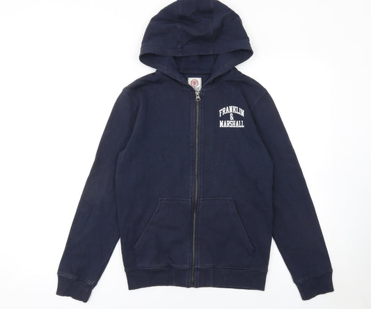 Boys UK Size 12-13 Years Franklin & Marshall Blue Full Zip Hoodie