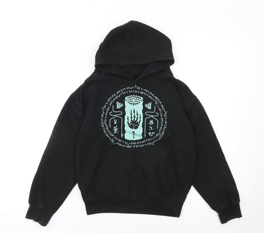 Boys UK Size 5-6 Years Club Classic Black Pullover Hoodie