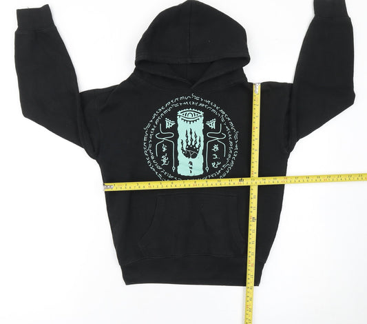 Boys UK Size 5-6 Years Club Classic Black Pullover Hoodie