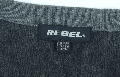 Boys UK Size 11-12 Years Rebel Grey Cardigan Jumper