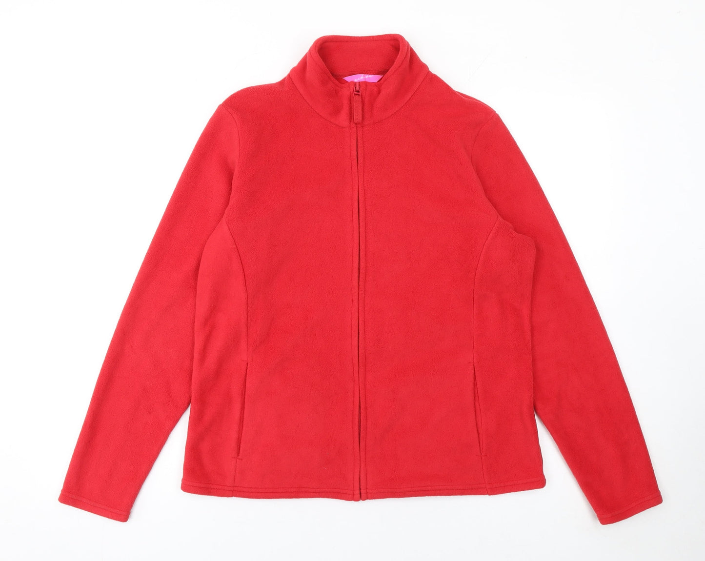 Marks and Spencer Women Red Fleece Full Zip Jacket Size 16