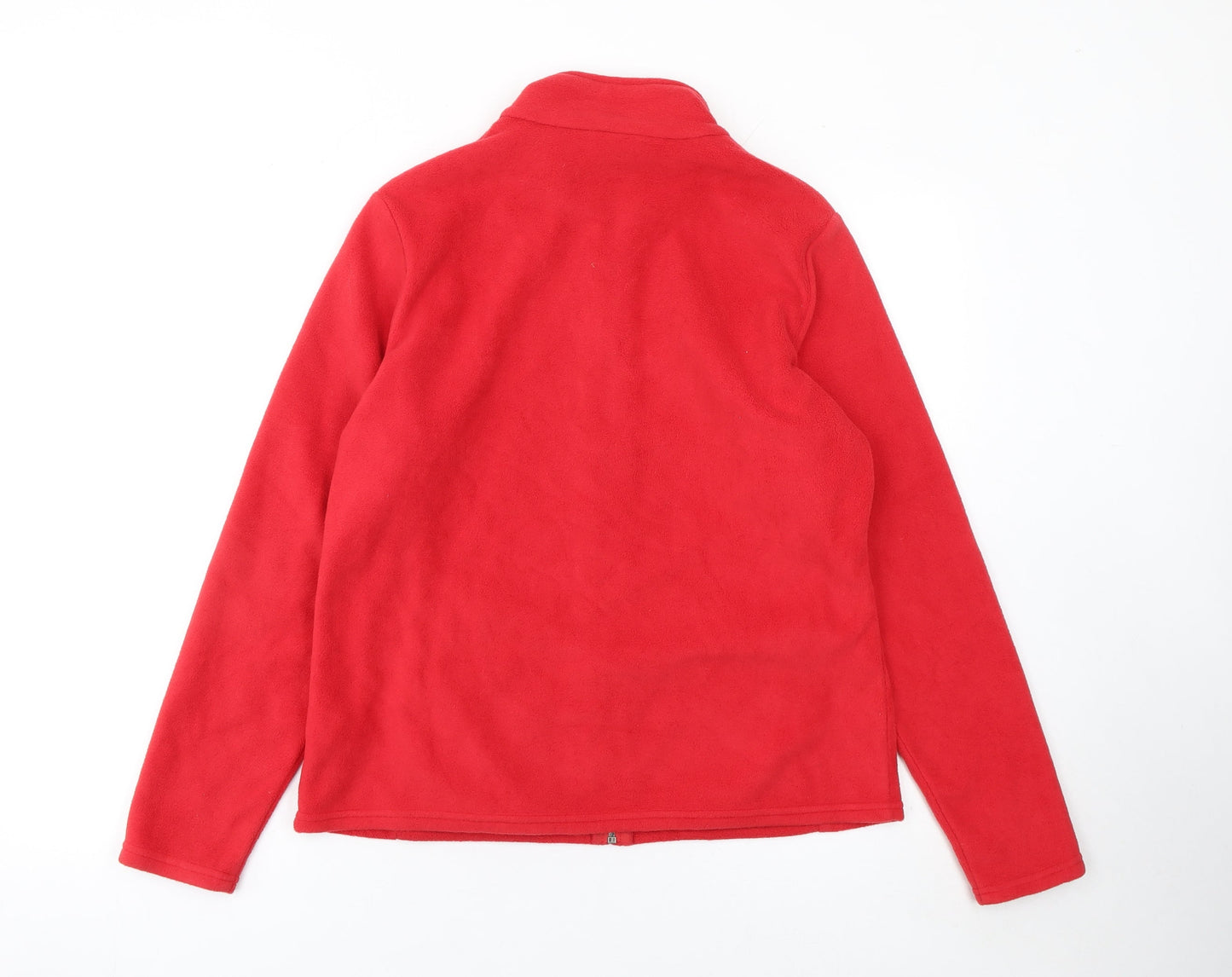 Marks and Spencer Women Red Fleece Full Zip Jacket Size 16