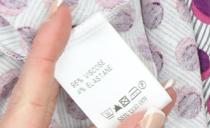 East Women Pink Polka Dot Stretch Shift Dress Size 10