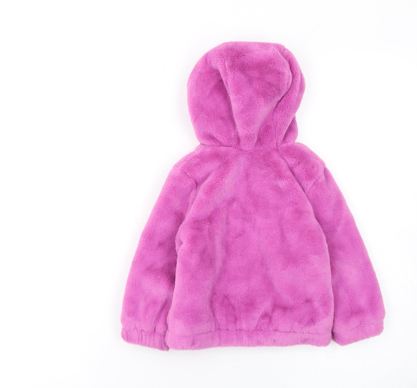 Nutmeg Girls Pink Faux Fur Hooded Winter Jacket 9-12 Months