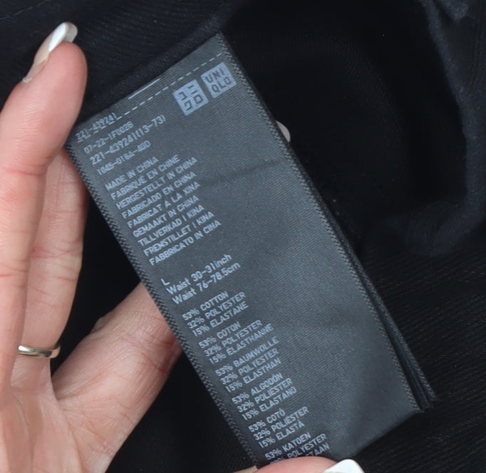 Uniqlo Women’s Black Skinny Jeans Size L Slim Fit Denim