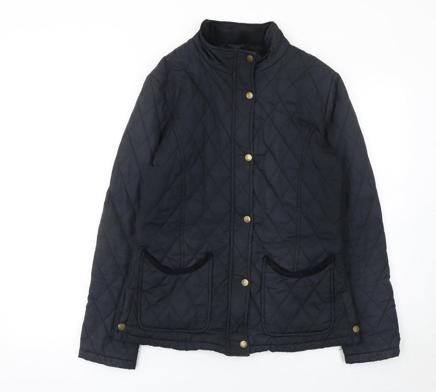 Womens UK Size 10 Jack Murphy Black Quilted Coat