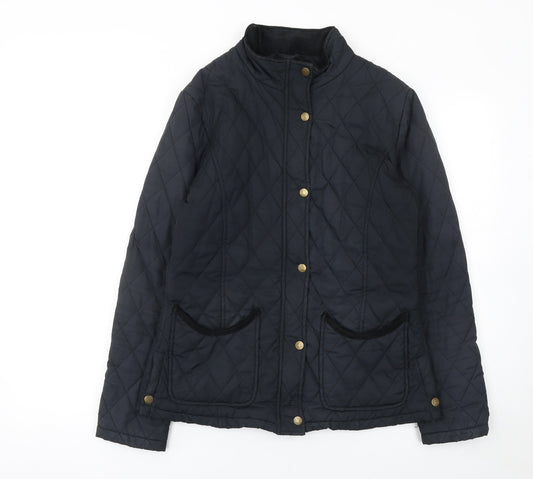 Womens UK Size 10 Jack Murphy Black Quilted Coat