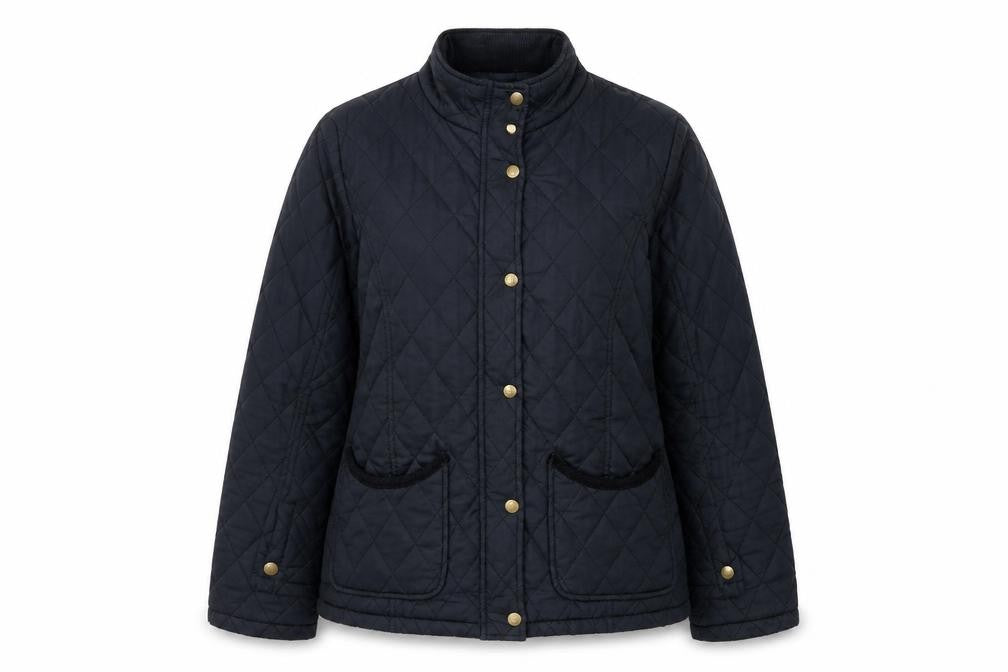 Womens UK Size 10 Jack Murphy Black Quilted Coat