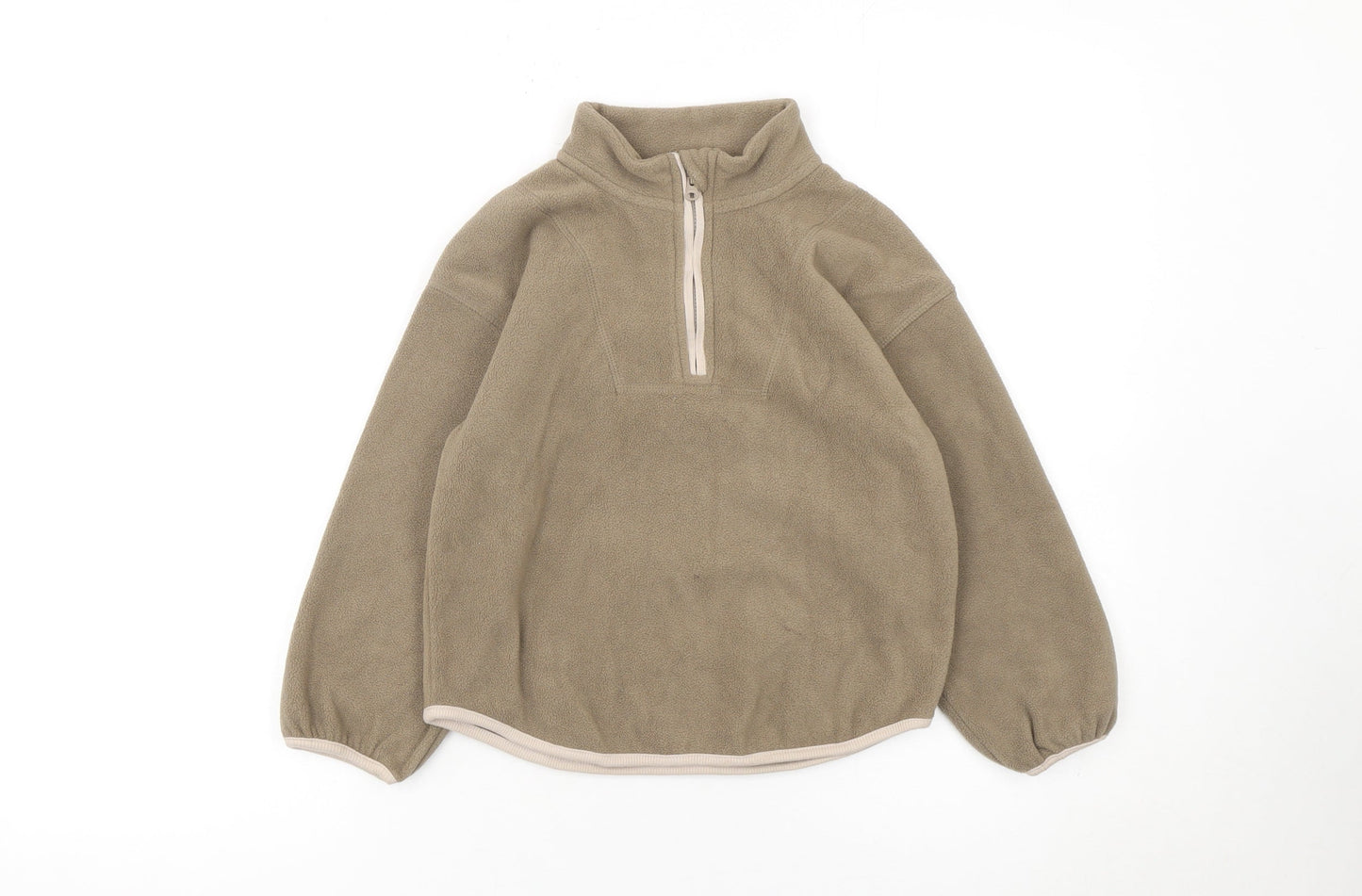 George Boys Beige Fleece 1/4 Zip Pullover Sweatshirt 5-6 Years