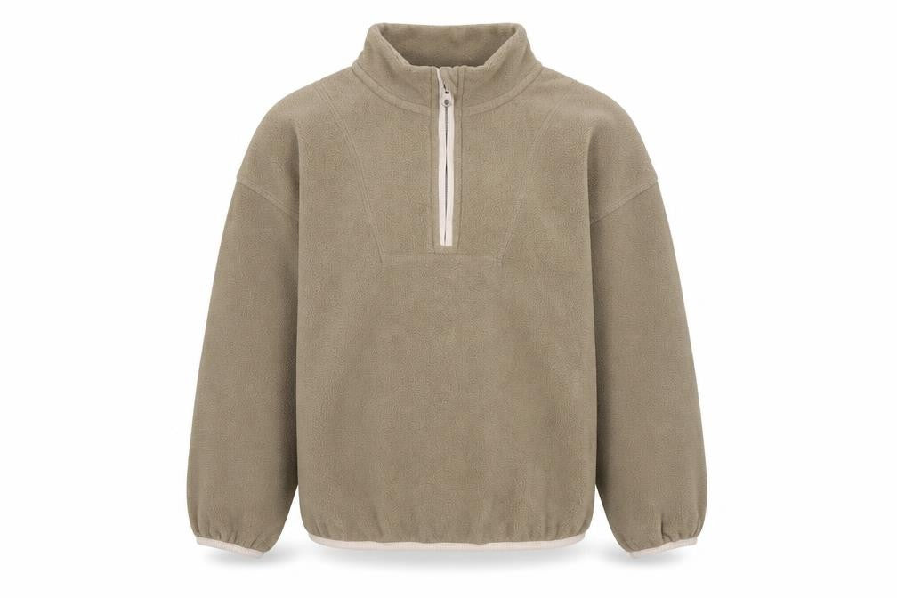 George Boys Beige Fleece 1/4 Zip Pullover Sweatshirt 5-6 Years