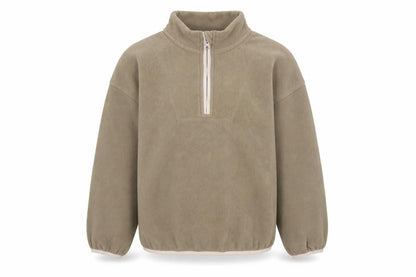 George Boys Beige Fleece 1/4 Zip Pullover Sweatshirt 5-6 Years