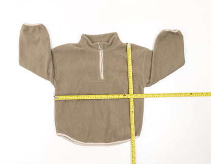 George Boys Beige Fleece 1/4 Zip Pullover Sweatshirt 5-6 Years