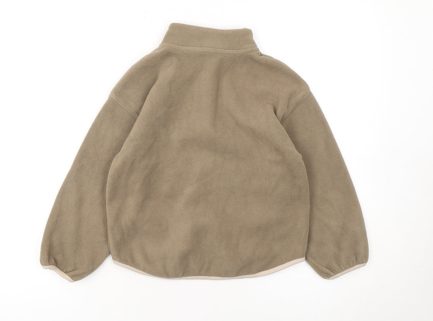 George Boys Beige Fleece 1/4 Zip Pullover Sweatshirt 5-6 Years