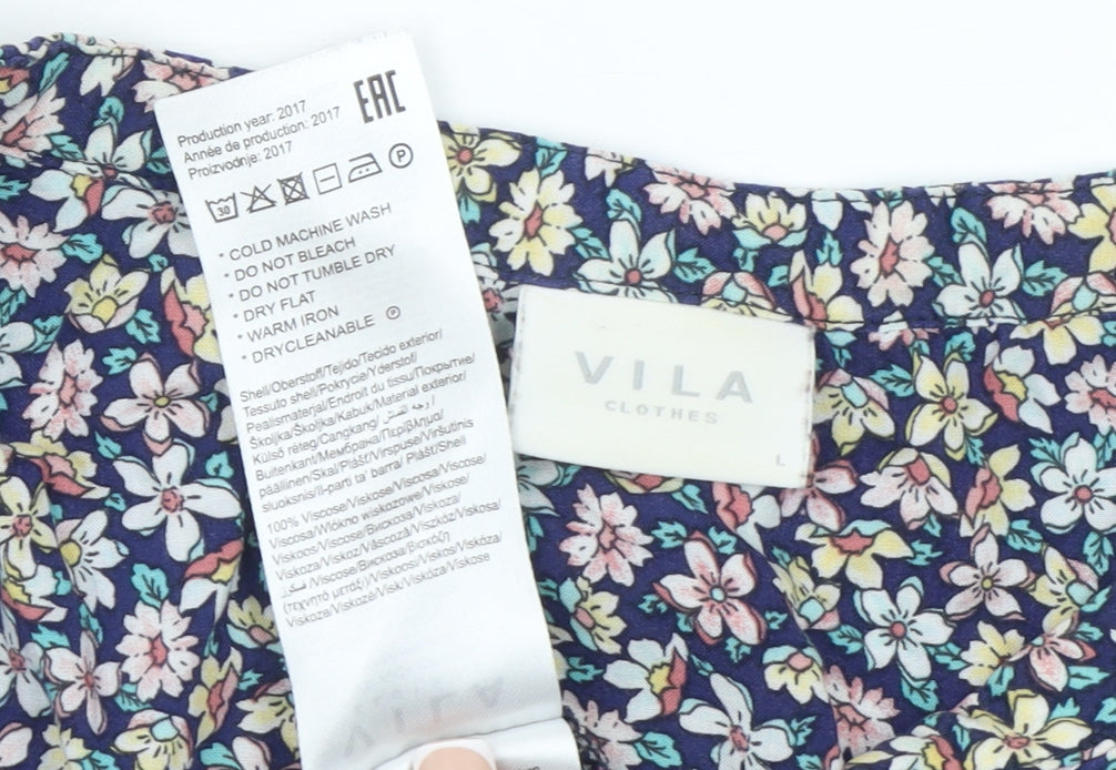 Womens UK Size L VILA Multicoloured Tunic Blouse