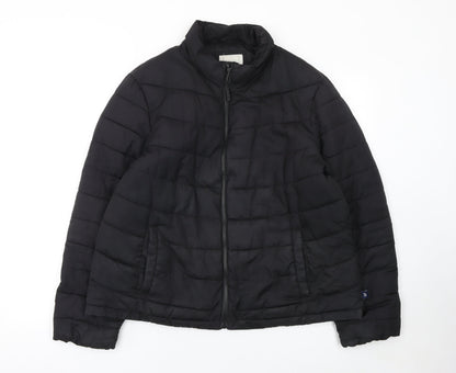 GAP Women's Black XL Puffer Jacket Water Resistant Lined