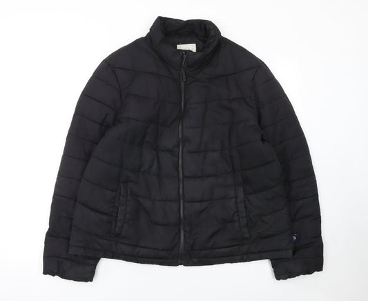 GAP Women's Black XL Puffer Jacket Water Resistant Lined