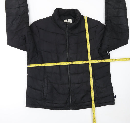 GAP Women's Black XL Puffer Jacket Water Resistant Lined
