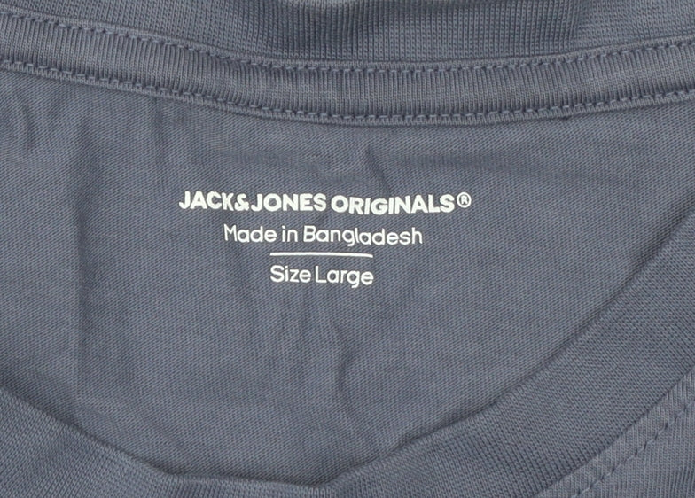 Mens UK Size L JACK & JONES Blue  T-Shirt