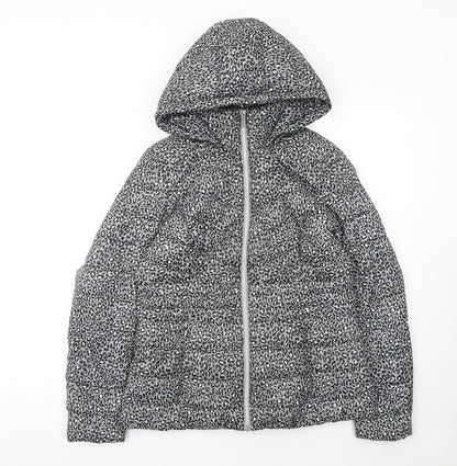 Womens UK Size 10 F&F Grey Puffer Jacket