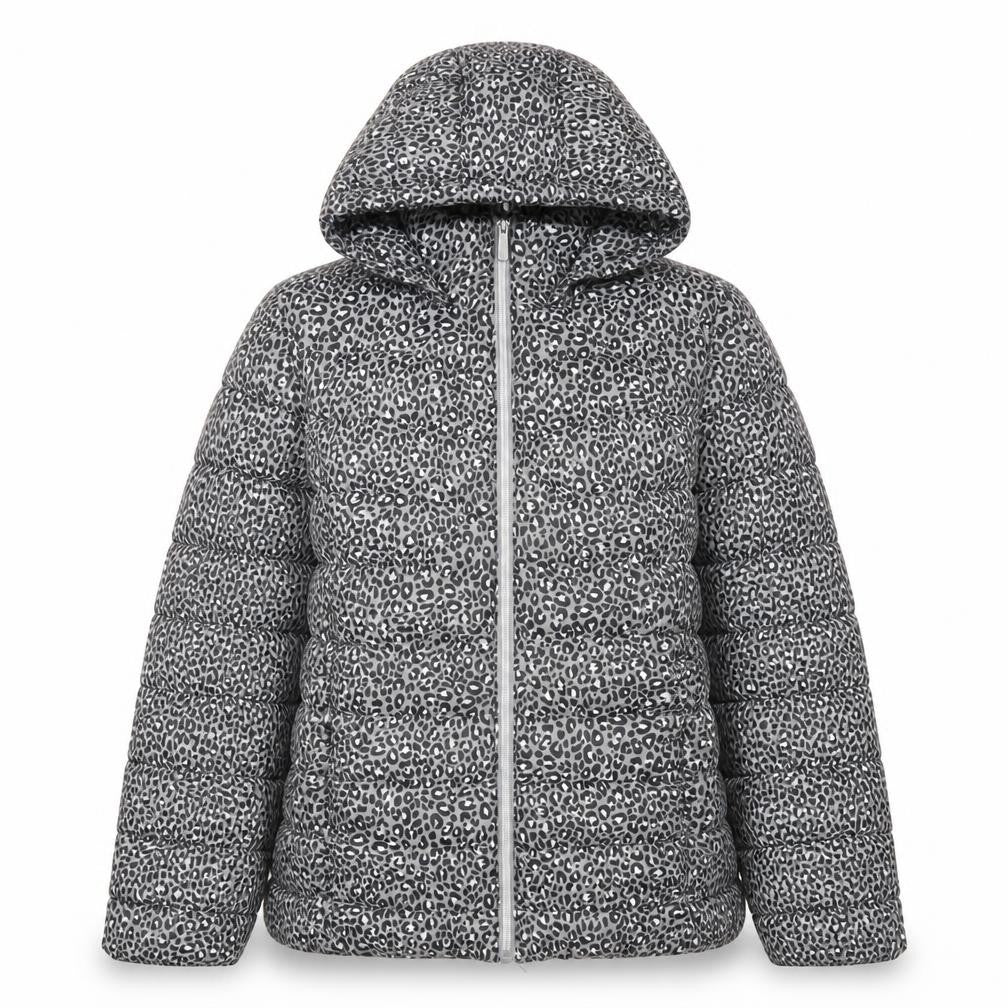 Womens UK Size 10 F&F Grey Puffer Jacket