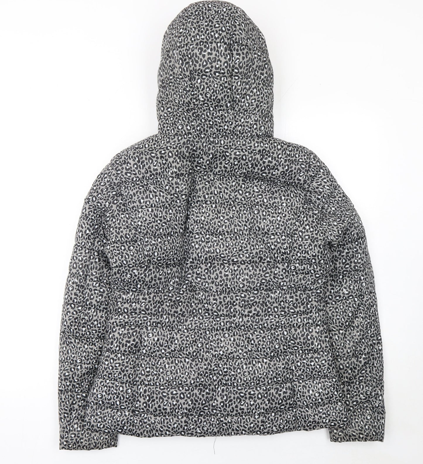 Womens UK Size 10 F&F Grey Puffer Jacket