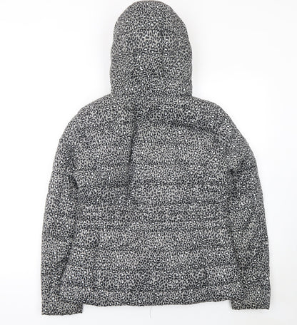 Womens UK Size 10 F&F Grey Puffer Jacket