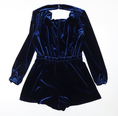 Womens UK Size 12 Topshop One-Piece Blue Playsuit
