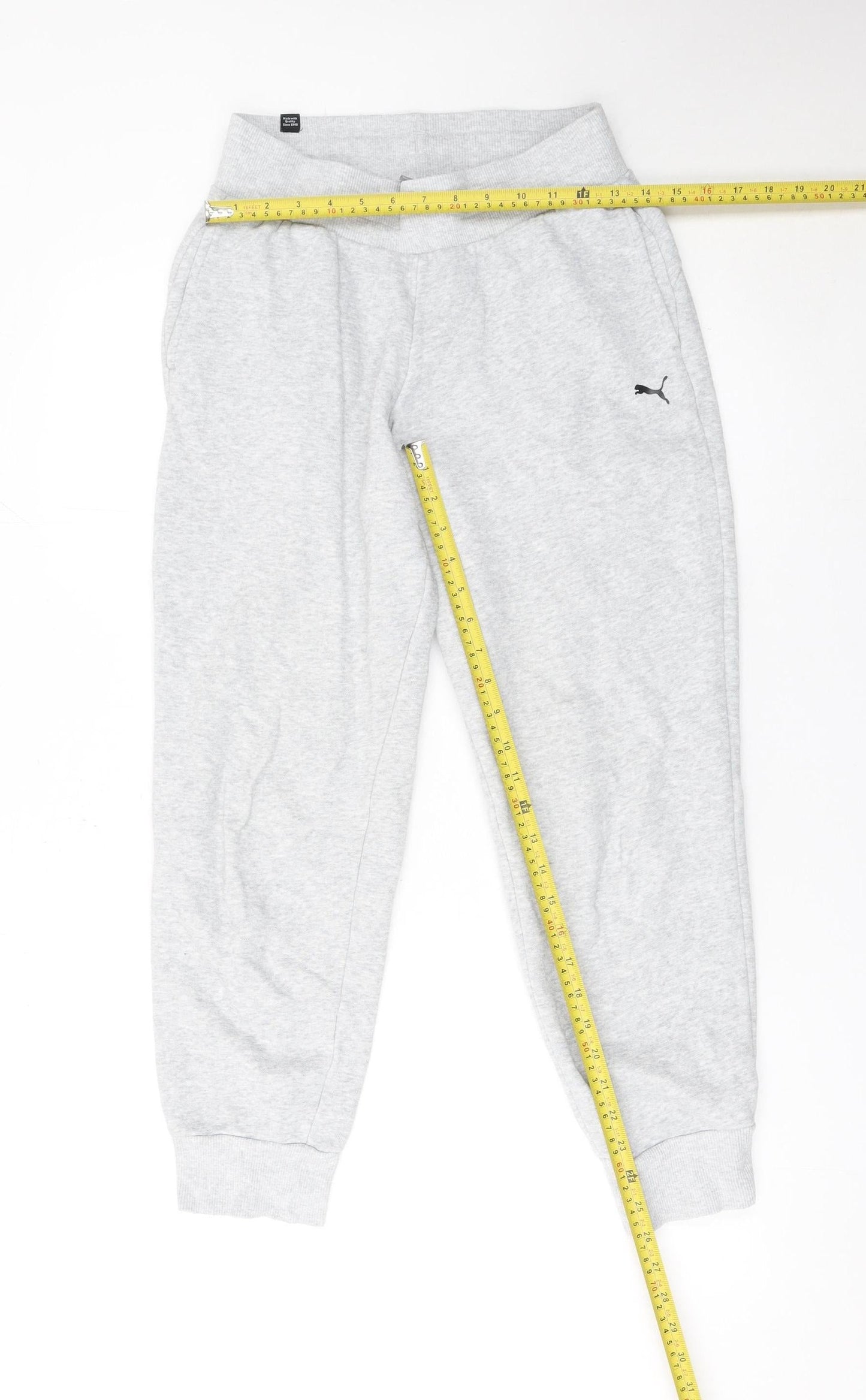 Puma Women's Grey XS Jogger Sweatpants with Elastic Waist