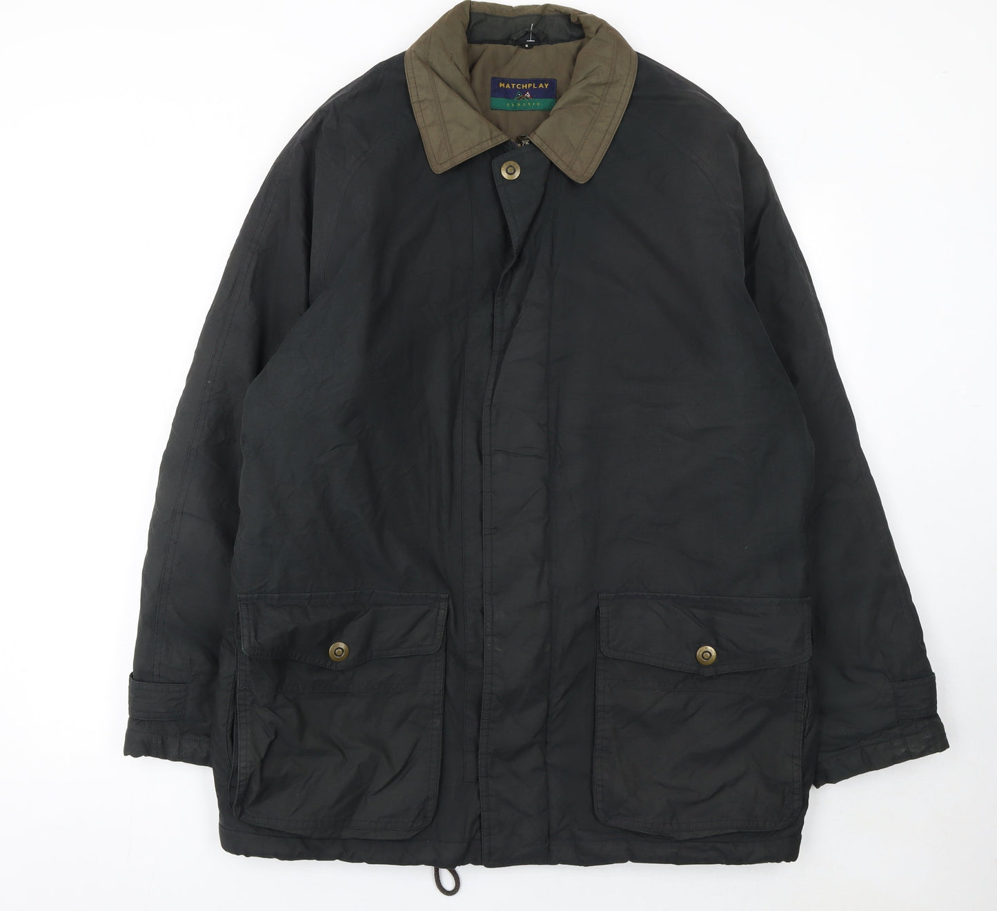 Mens UK Size S Matchplay Black Parka Coat