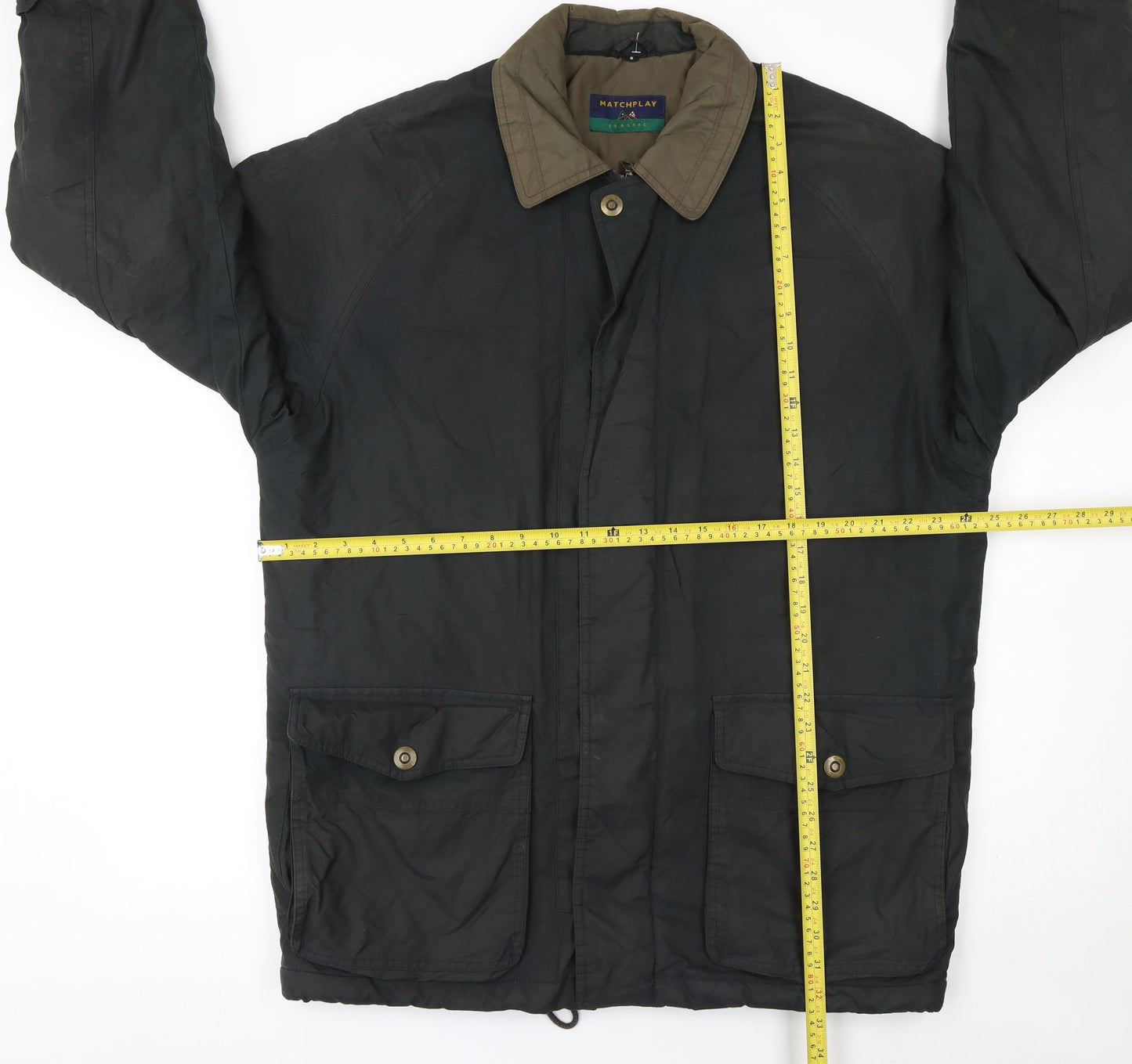 Mens UK Size S Matchplay Black Parka Coat