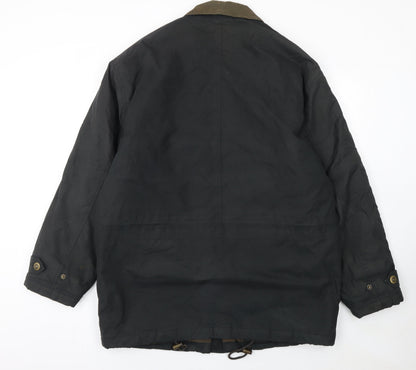 Mens UK Size S Matchplay Black Parka Coat
