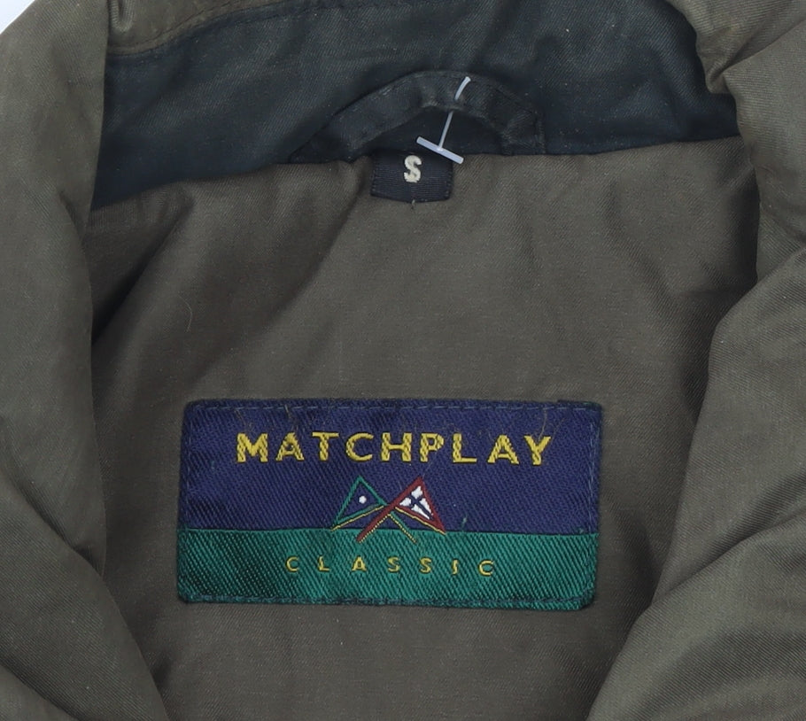 Mens UK Size S Matchplay Black Parka Coat