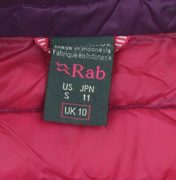 Rab Womens Purple Down Puffer Waistcoat Gilet UK 10 Insulated Outdoor