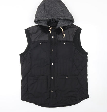 Mens UK Size S River Island Black Bodywarmer
