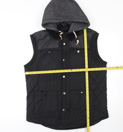 Mens UK Size S River Island Black Bodywarmer