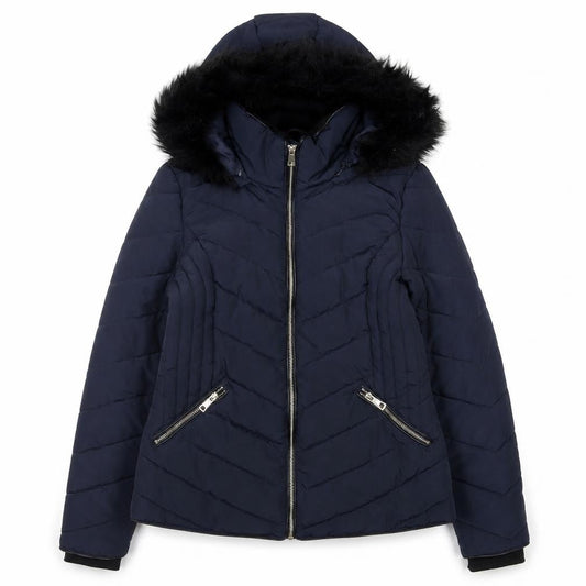 Womens UK Size 12 F&F Blue Puffer Jacket