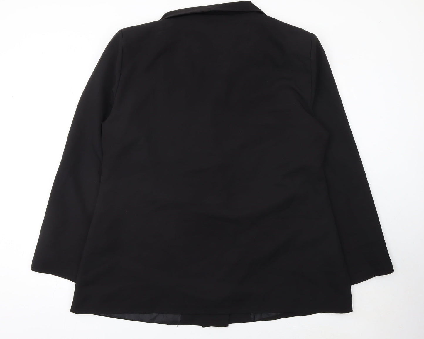 Boohoo Women Black Size 22 Double-Breasted Blazer Jacket