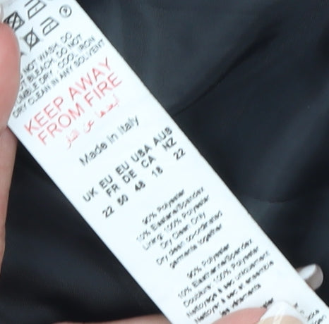 Boohoo Women Black Size 22 Double-Breasted Blazer Jacket