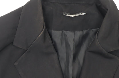 Boohoo Women Black Size 22 Double-Breasted Blazer Jacket