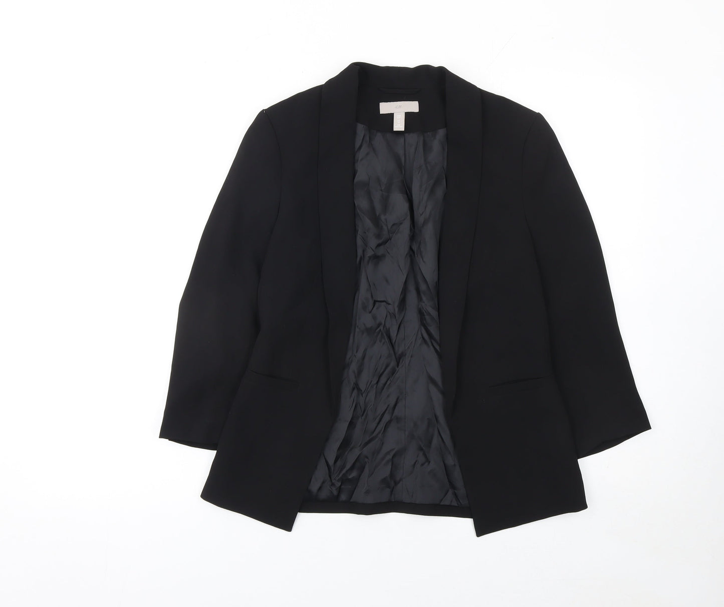 H&M Women's Black Petite 4P Shawl Collar Tailored Blazer