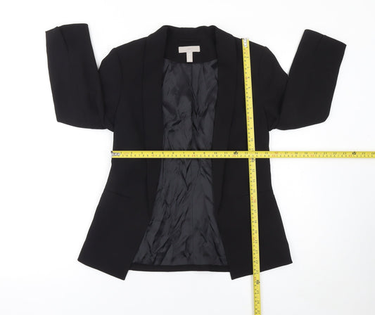 H&M Women's Black Petite 4P Shawl Collar Tailored Blazer