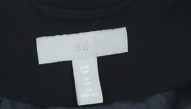 H&M Women's Black Petite 4P Shawl Collar Tailored Blazer