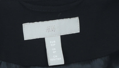 H&M Women's Black Petite 4P Shawl Collar Tailored Blazer